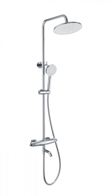 Душевая стойка со смесителем Wonzon & Woghand Capsule WW-B3031-A1-CR хром глянцевая с термостатом