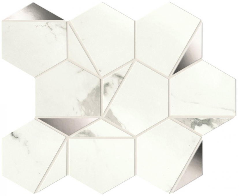 Мозаика Atlas Concorde Marvel Shine Statuario Supremo Platino Hex Shiny 25.1x29, A4WV Мозаика Atlas Concorde Marvel Shine Statuario Supremo Platino Hex Shiny 25.1x29, A4WV