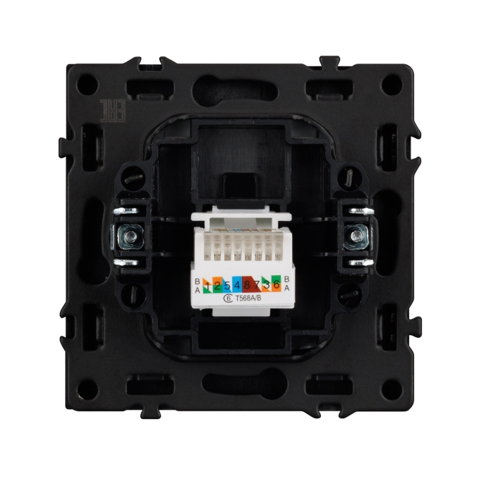 Механизм компьютерной розетки SCT-NOBE-MPC1-SFPL-BK (RJ-45, CAT6), Arlight, 054305, изображение 2 Механизм компьютерной розетки SCT-NOBE-MPC1-SFPL-BK (RJ-45, CAT6), Arlight, 054305, изображение 2