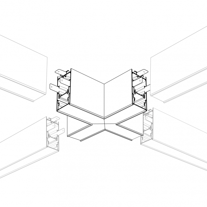 Угол S2-LINE-3360-X90 крестовой, Arlight, 021238, изображение 2 Угол S2-LINE-3360-X90 крестовой, Arlight, 021238, изображение 2