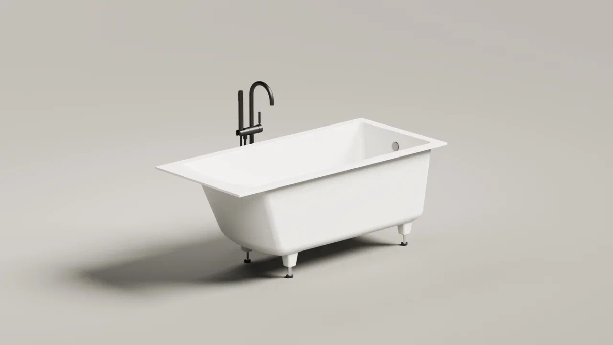 Ванна из литьевого камня Salini Cascata Kit 150x70 105012G белая глянцевая встраиваемая Ванна из литьевого камня Salini Cascata Kit 150x70 105012G белая глянцевая встраиваемая