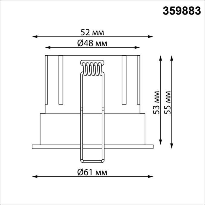Светильник встраиваемый с переключателем цв. температуры IP20 LED 5W 100-265V 3000К/4000К/6000К ECLAT WIR NT26 000 NOVOTECH 359883, схема товара
