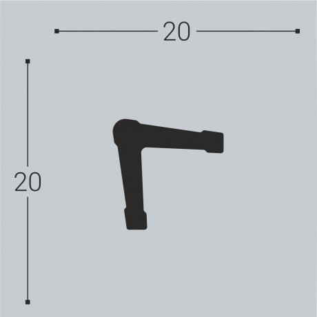 Угол из дюрополимера Bello Deco У1 20-20 Угол из дюрополимера Bello Deco У1 20-20