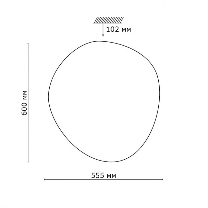 Cветильник LED 72Вт 3000-6300K 600х555 IP43 пульт ДУ/RGB/LampSmart STONE COLOR SN 000 СОНЕКС 3039/EL, схема товара Cветильник LED 72Вт 3000-6300K 600х555 IP43 пульт ДУ/RGB/LampSmart STONE COLOR SN 000 СОНЕКС 3039/EL, схема товара