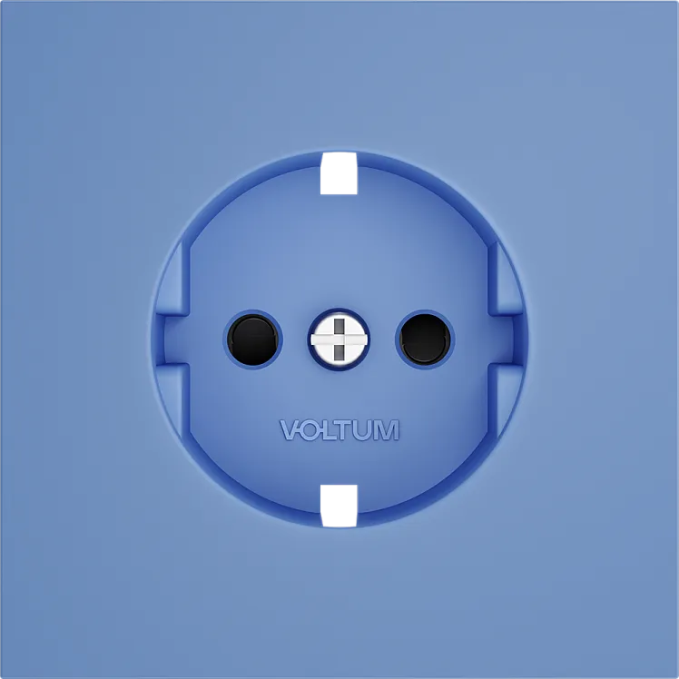 Накладка для розетки с заземлением и защитными шторками, S70 (деним), Voltum, VLS000715 Накладка для розетки с заземлением и защитными шторками, S70 (деним), Voltum, VLS000715