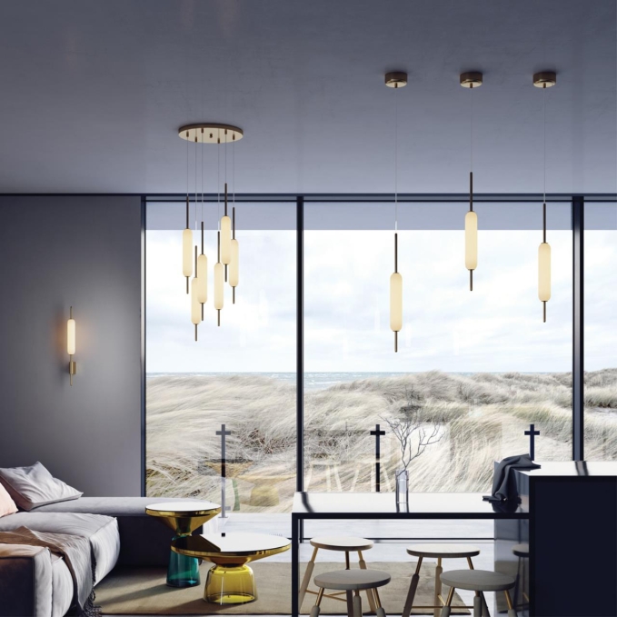 Подвес LED 12W REEDS PENDANT ODL21 403 ODEON LIGHT 4794/12L, фото в интерьере 1