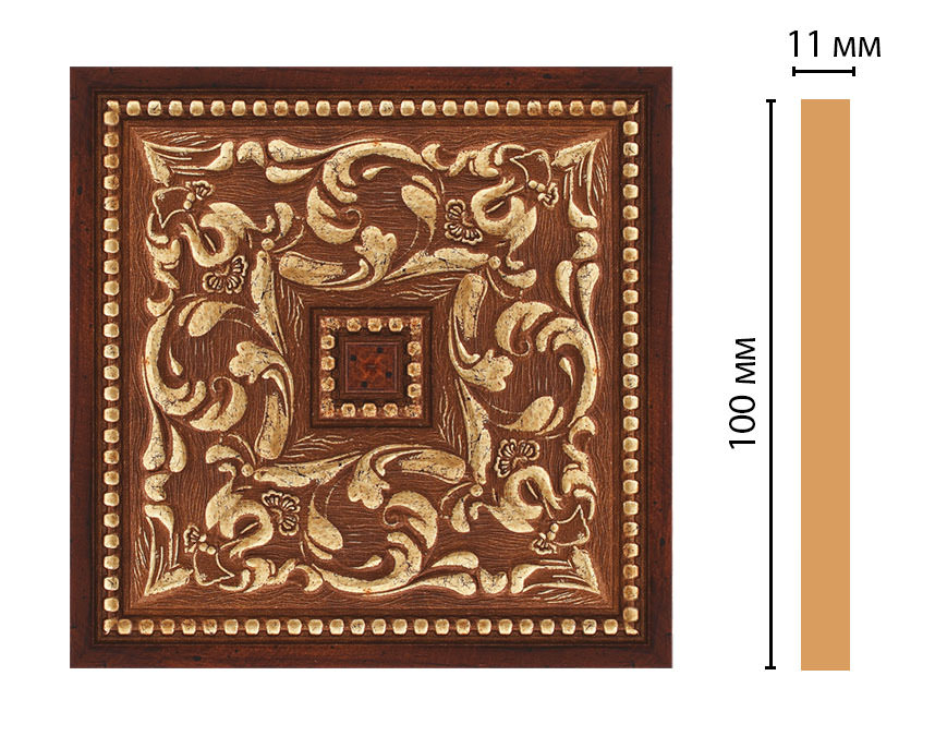 Вставка цветная Decomaster 156-2-1084, 100x100x11 мм Вставка цветная Decomaster 156-2-1084, 100x100x11 мм