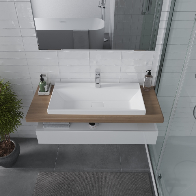 Мебельная раковина Madera Classica 4627173210881 70 см белая глянцевая Мебельная раковина Madera Classica 4627173210881 70 см белая глянцевая