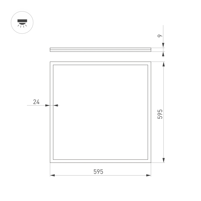 Светильник DL-INTENSO-S600x600-40W White6000 (WH, 120 deg, CRI90, 230V), Arlight, 038431 Светильник DL-INTENSO-S600x600-40W White6000 (WH, 120 deg, CRI90, 230V), Arlight, 038431