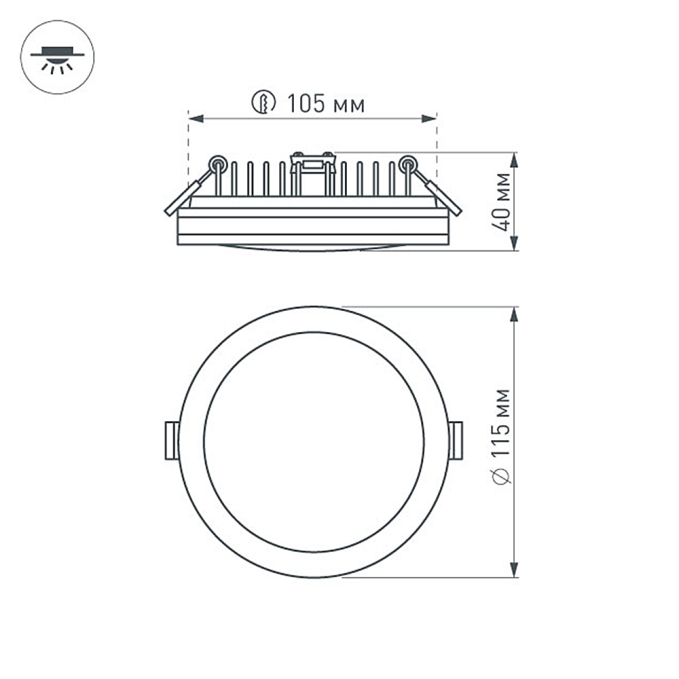Светодиодная панель LTD-115SOL-15W Warm White, Arlight, 020708, изображение 7 Светодиодная панель LTD-115SOL-15W Warm White, Arlight, 020708, изображение 7