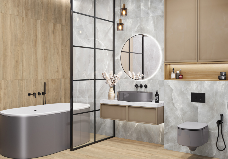Керамогранит Delacora Salt Gray 60x60, D60246M