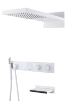 Душевой комплект со смесителем Boheme Zodiac 133-2-MW белый матовый Душевой комплект со смесителем Boheme Zodiac 133-2-MW белый матовый