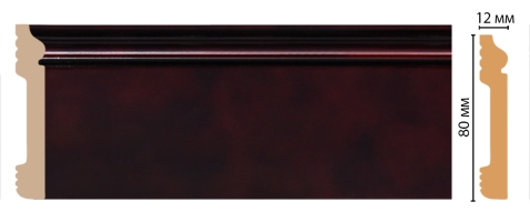 Плинтус напольный Decomaster D005-62ДМ, 79x13x2400 мм