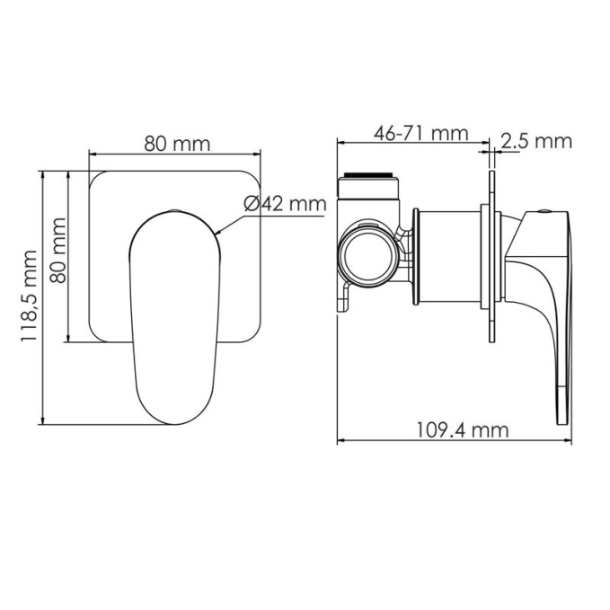 Душевая система WasserKRAFT A2151.277.279.280.197.281 Душевая система WasserKRAFT A2151.277.279.280.197.281