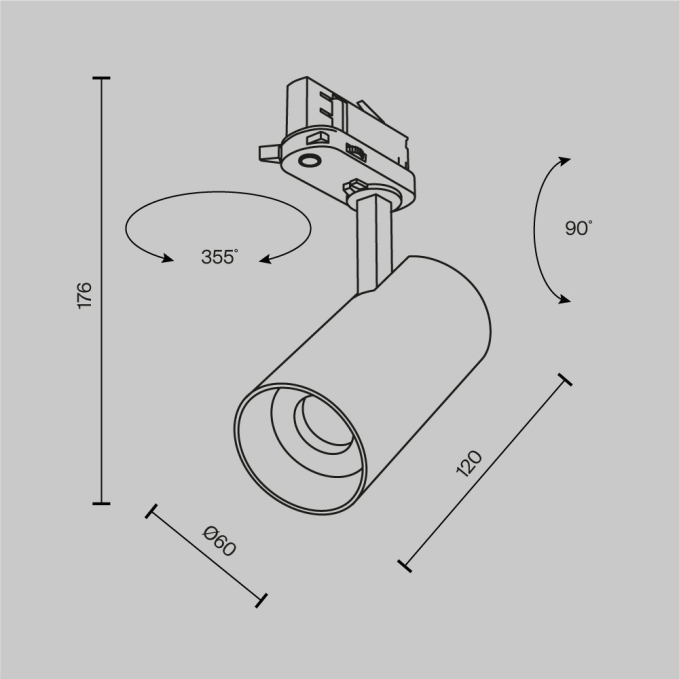 Трековый светильник Фокус / Focus Led Flarity 3000K 12Вт 50°, TR144-1-12W3K-W-PT, изображение 11 Трековый светильник Фокус / Focus Led Flarity 3000K 12Вт 50°, TR144-1-12W3K-W-PT, изображение 11
