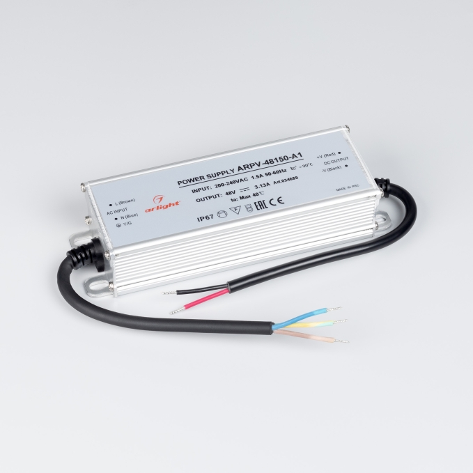 Блок питания ARPV-48150-A1 (48V, 3.13А, 150W), Arlight, 034689, изображение 2 Блок питания ARPV-48150-A1 (48V, 3.13А, 150W), Arlight, 034689, изображение 2