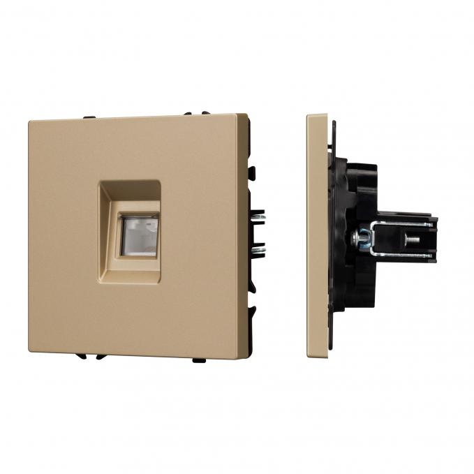 Механизм компьютерной розетки SCT-NOBE-MPC1-SFPL-GD (RJ-45, CAT6), Arlight, 054306, изображение 1 Механизм компьютерной розетки SCT-NOBE-MPC1-SFPL-GD (RJ-45, CAT6), Arlight, 054306, изображение 1