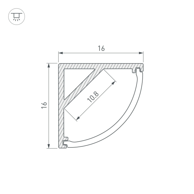 Профиль ARH-KANT-H16-2000 ANOD, Arlight, 016178, изображение 3 Профиль ARH-KANT-H16-2000 ANOD, Arlight, 016178, изображение 3