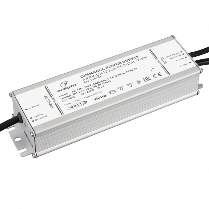 Блок питания ARPV-UH12240-PFC-DALI2-PH (12V, 20A, 240W), Arlight, 040755, изображение 1 Блок питания ARPV-UH12240-PFC-DALI2-PH (12V, 20A, 240W), Arlight, 040755, изображение 1