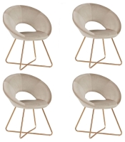 Набор из 4 стульев Refuge, Hesby Import, HSBI_DC2124_beige_4 Набор из 4 стульев Refuge, Hesby Import, HSBI_DC2124_beige_4