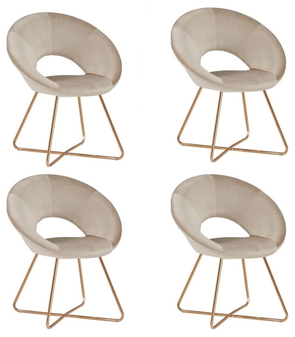 Набор из 4 стульев Refuge, Hesby Import, HSBI_DC2124_beige_4 Набор из 4 стульев Refuge, Hesby Import, HSBI_DC2124_beige_4