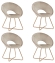 Набор из 4 стульев Refuge, Hesby Import, HSBI_DC2124_beige_4 Набор из 4 стульев Refuge, Hesby Import, HSBI_DC2124_beige_4