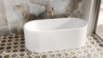 Ванна из литьевого камня Salini Perla Plus 170x80 1049102G белая глянцевая отдельно стоящая Ванна из литьевого камня Salini Perla Plus 170x80 1049102G белая глянцевая отдельно стоящая