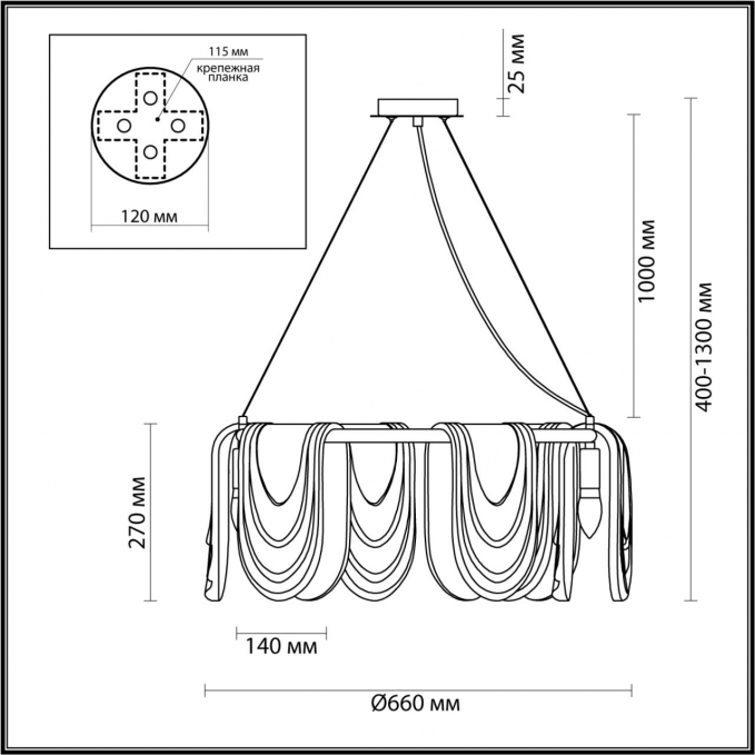 Люстра E14 6*40W 220V OCHRE NEOCLASSI LN23 000 LUMION 6515/6, схема товара Люстра E14 6*40W 220V OCHRE NEOCLASSI LN23 000 LUMION 6515/6, схема товара