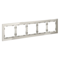 Рамка стеклянная VOLTUM S70 на 5 постов, (кашемир, стекло), Voltum, VLS110503 Рамка стеклянная VOLTUM S70 на 5 постов, (кашемир, стекло), Voltum, VLS110503