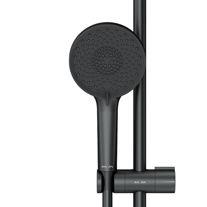 Душевой гарнитур AM.PM X-Joy F0185A022 штанга, шланг, лейка 3 режима, черный Душевой гарнитур AM.PM X-Joy F0185A022 штанга, шланг, лейка 3 режима, черный