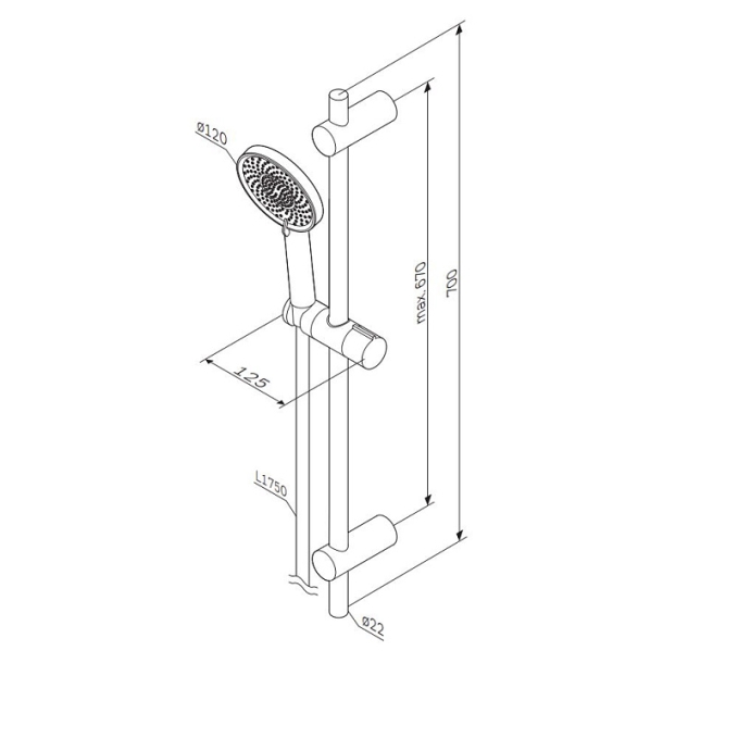 Душевой гарнитур AM.PM X-Joy F0185A022 штанга, шланг, лейка 3 режима, черный Душевой гарнитур AM.PM X-Joy F0185A022 штанга, шланг, лейка 3 режима, черный