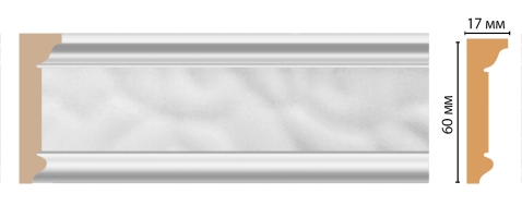 Карниз, плинтус потолочный Decomaster D216-114 ДМ, 60x17x2400 мм