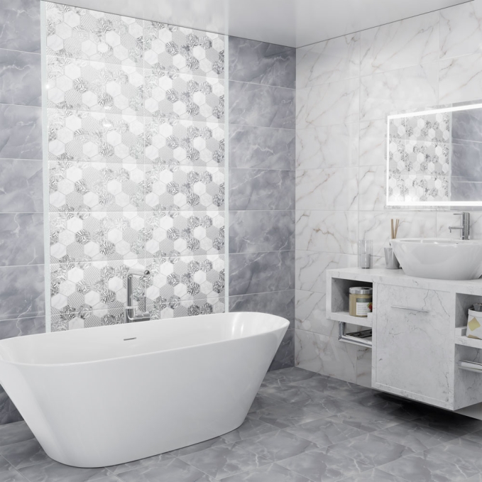 Настенная плитка Alma Ceramica Grigio 24.9x50, TWU09GRG727