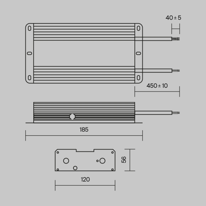 Источник напряжения 48В 480Вт IP67 PSL008, PSL008-480W-48V-IP67, изображение 5 Источник напряжения 48В 480Вт IP67 PSL008, PSL008-480W-48V-IP67, изображение 5