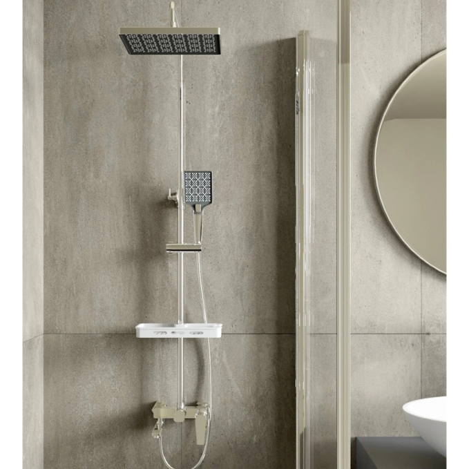 Душевая стойка со смесителем Esko Istanbul ST1425IT хром глянцевая Душевая стойка со смесителем Esko Istanbul ST1425IT хром глянцевая