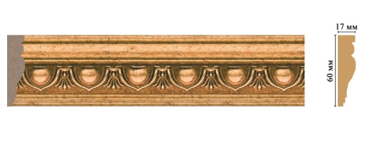 Молдинг Decomaster 161D-58, 60x17x2400 мм